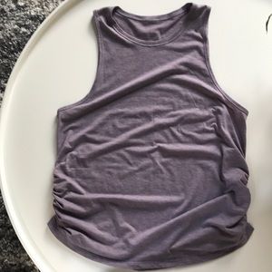 Lululemon light purple ruched muscle tank size 6